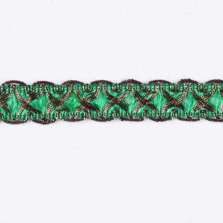 Gold/Kelly Metallic Braid