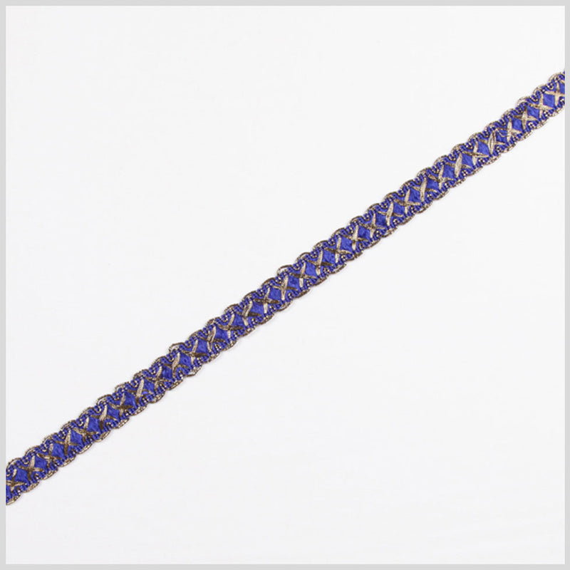 Gold/Blue Metallic Braid