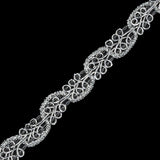 0.5" American Made Metallic Silver Braided Trim