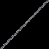 0.5" American Made Metallic Silver Braided Trim