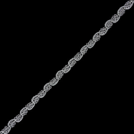 0.5" American Made Metallic Silver Braided Trim