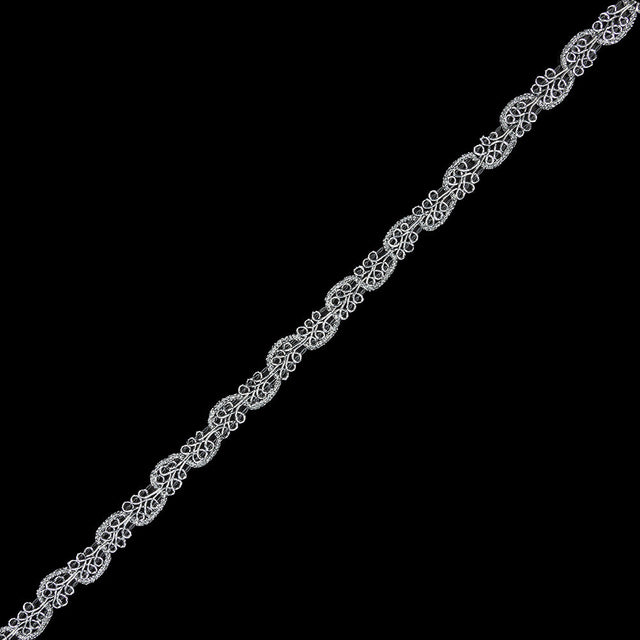 0.5" American Made Metallic Silver Braided Trim
