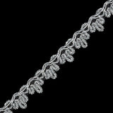 0.5" American Made Metallic Silver Braided Trim