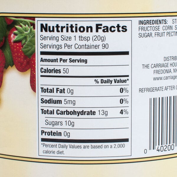 Carriage House Strawberry Preserves 4 lb. Glass Jars - 6/Case