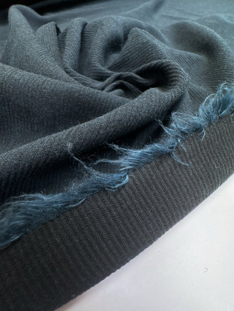 Cotton Elastane Woven Melange Blue Black