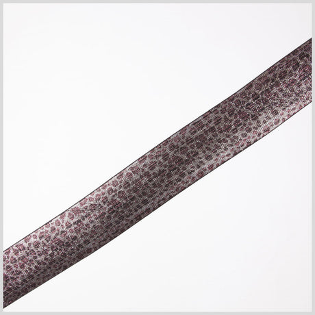 Silver/Brown Fancy Elastic Trim