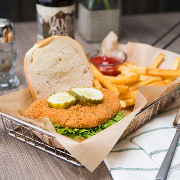 Brakebush Cayenne Kicker 5 lb. Bag 4 oz. Fully Cooked Hot and Spicy Breaded Chicken Breast Fillet - 2/Case