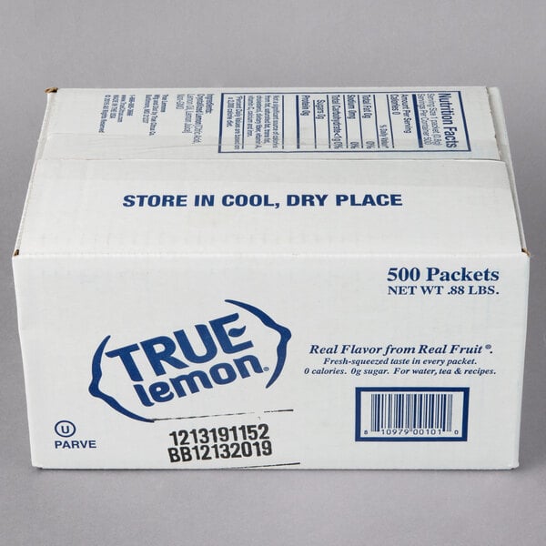 True Lemon® Unsweetened Lemon Mix Portion Packet 0.8 Gram - 500/Case