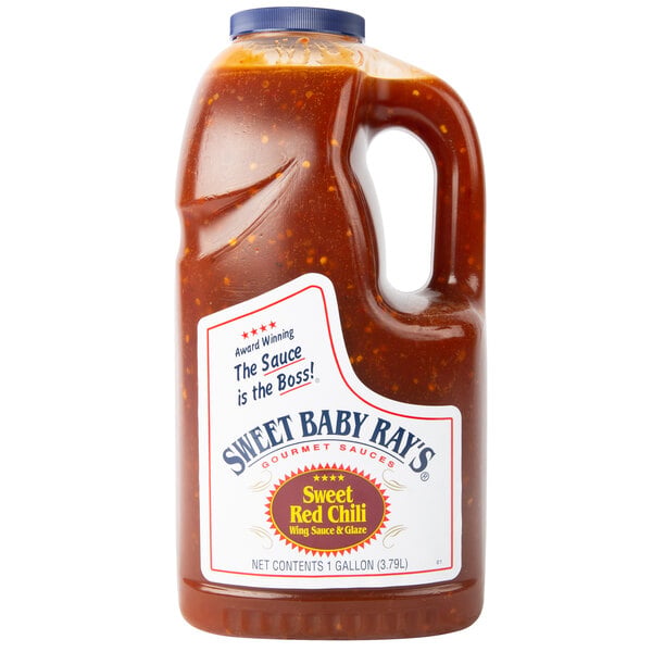Sweet Baby Ray's Sweet Red Chili Pepper Wing Sauce and Glaze 1 Gallon - 4/Case