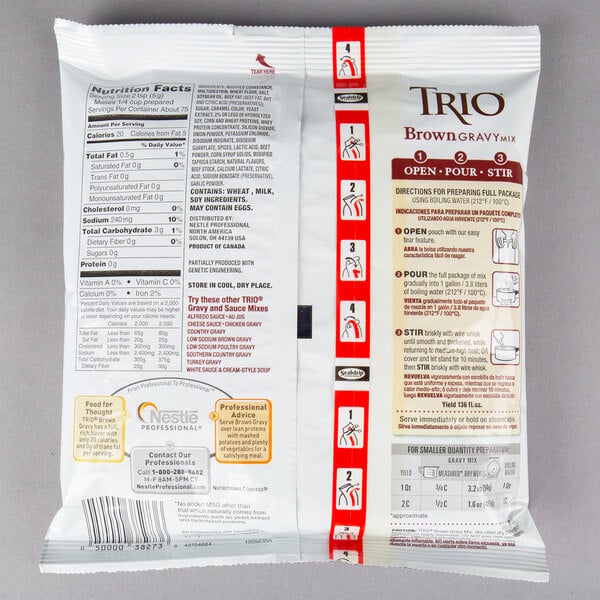 Trio 13.37 oz. Brown Instant Gravy Mix - 8/Case