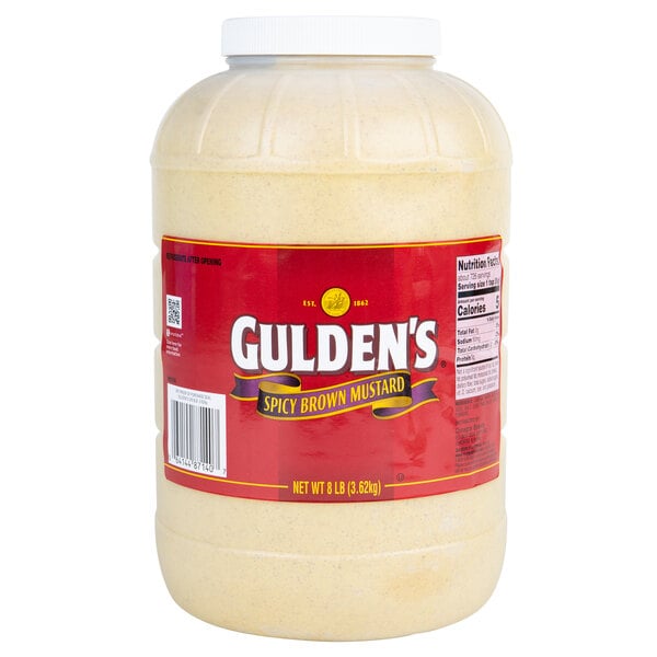 Gulden's 1 Gallon Spicy Brown Mustard - 4/Case