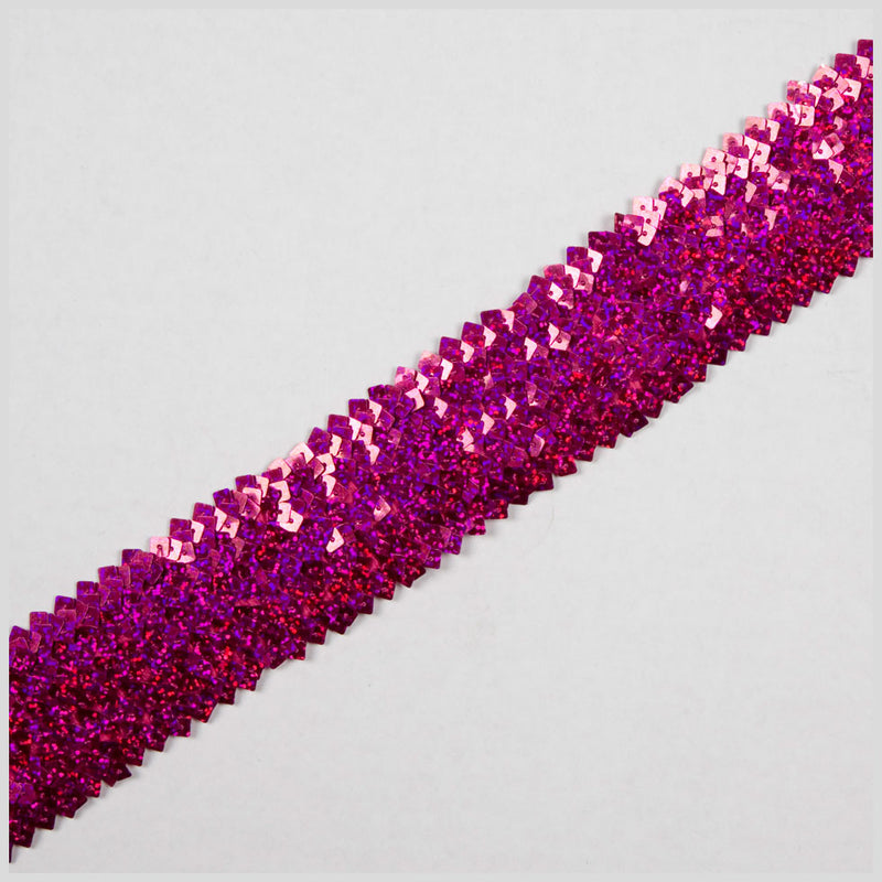 2" Fuchsia Stretch Sequin