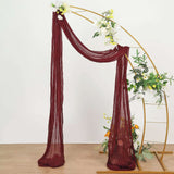 Gauze Cheesecloth Drape Curtain Panel Burgundy