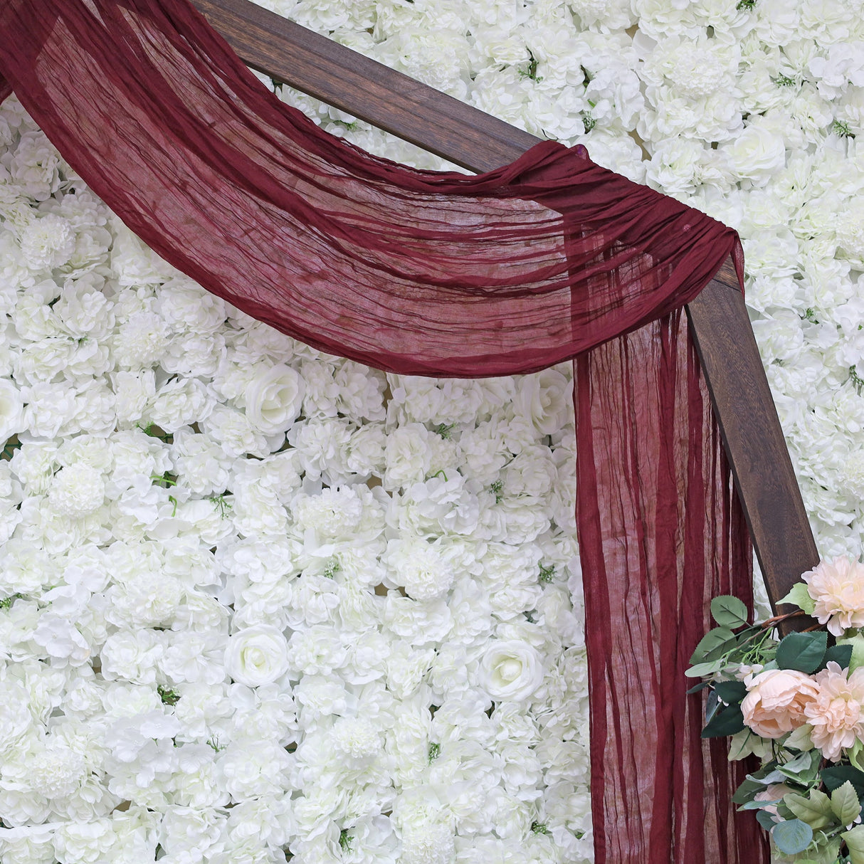 Gauze Cheesecloth Drape Curtain Panel Burgundy