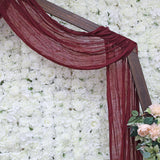 Gauze Cheesecloth Drape Curtain Panel Burgundy