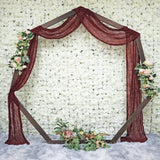 Gauze Cheesecloth Drape Curtain Panel Burgundy