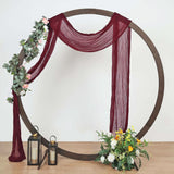 Gauze Cheesecloth Drape Curtain Panel Burgundy