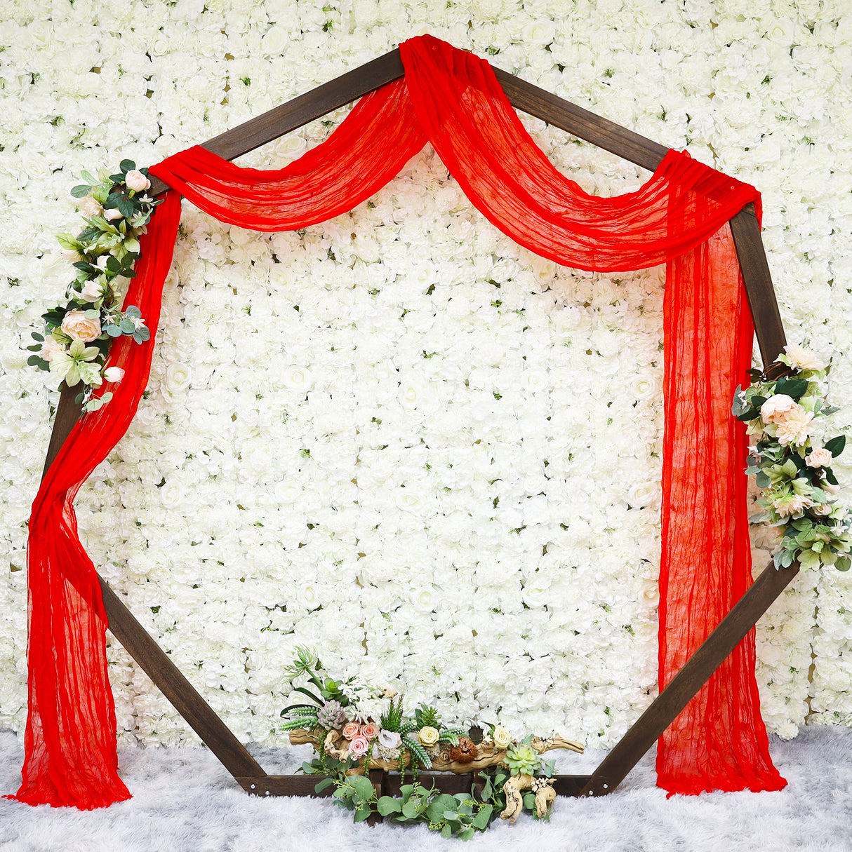 Cheesecloth Drape Curtain 20 ft x 38 in Red