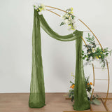 Cheesecloth Drape 20 ft x 38" Premium Gauze Wedding Arch Ceiling Drapery Moss Green/Olive Green
