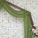 Cheesecloth Drape 20 ft x 38" Premium Gauze Wedding Arch Ceiling Drapery Moss Green/Olive Green