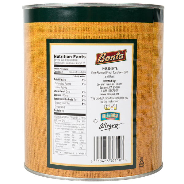 Bonta Pizza Sauce with Basil #10 Can
