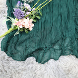 Cheesecloth Arch Drape Curtain Panel 20 ft x 38 in Hunter Green/Holly Green