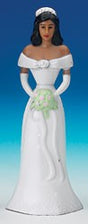 Bridesmaid / Bride -A.A. White Dress - 4-1/2" Tall, 12 Count