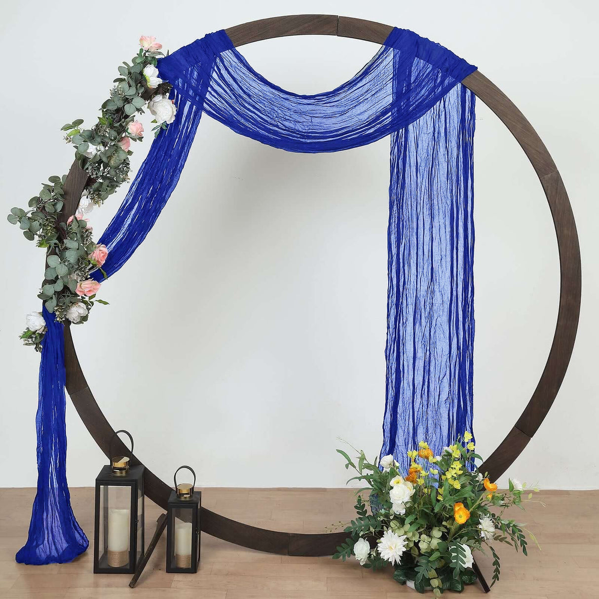 Cheesecloth Arch Drape Curtain Panel 20 ft x 38" Royal Blue