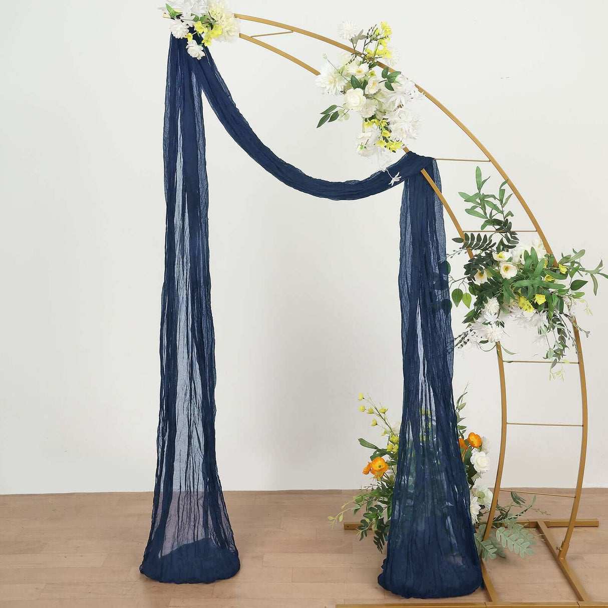 Cheesecloth Wedding Arch Drape Navy Blue