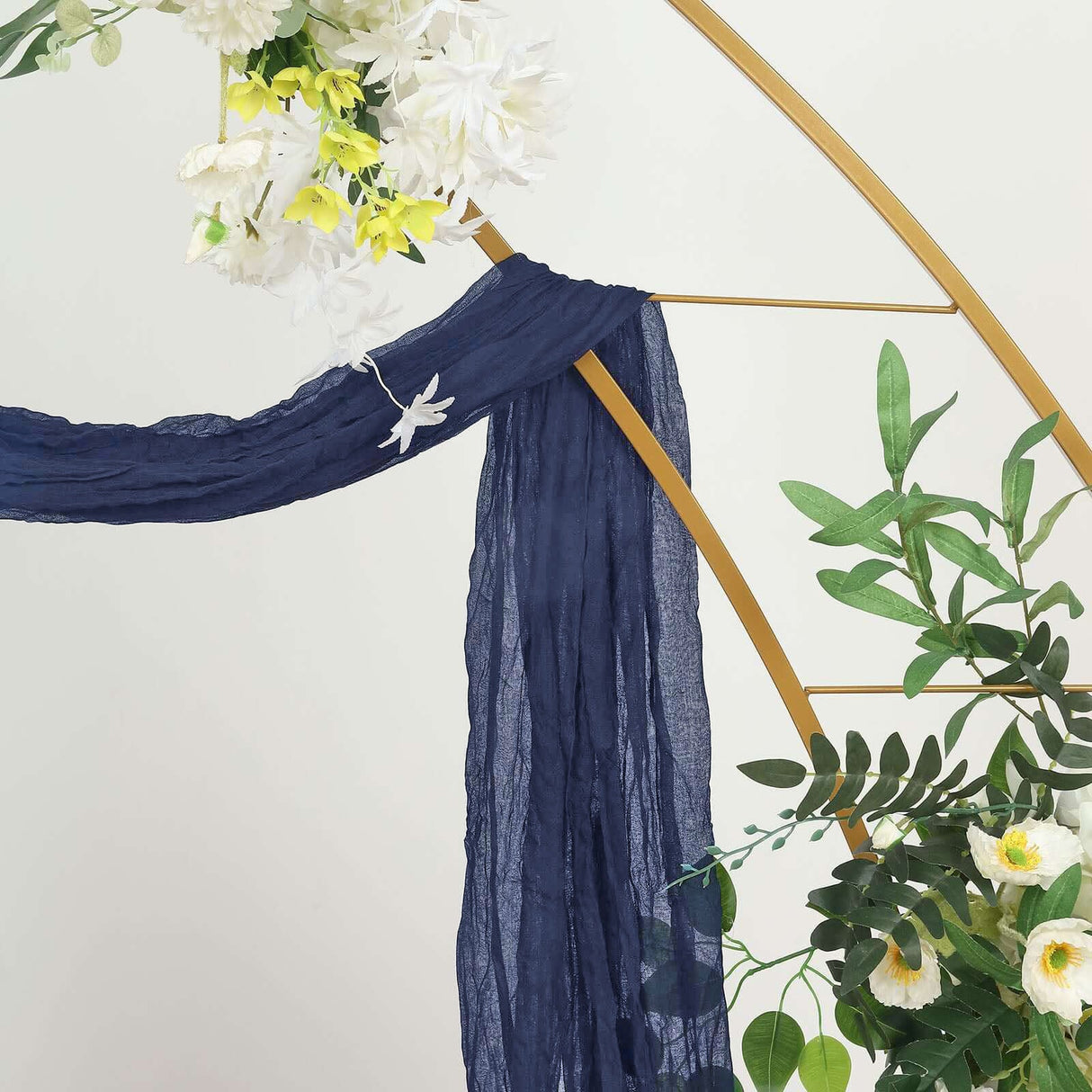 Cheesecloth Wedding Arch Drape Navy Blue