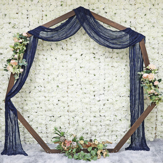 Cheesecloth Wedding Arch Drape Navy Blue