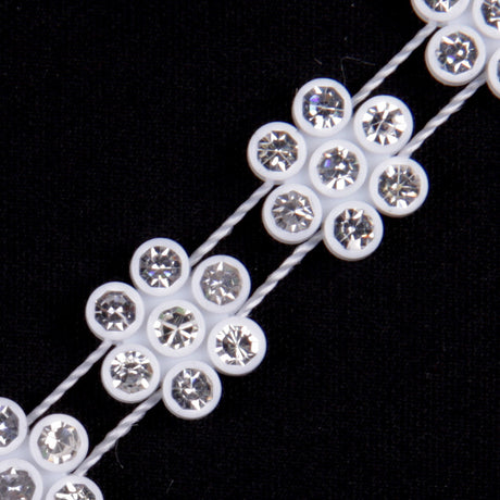 1/2" White/Crystal Plastic & Glass