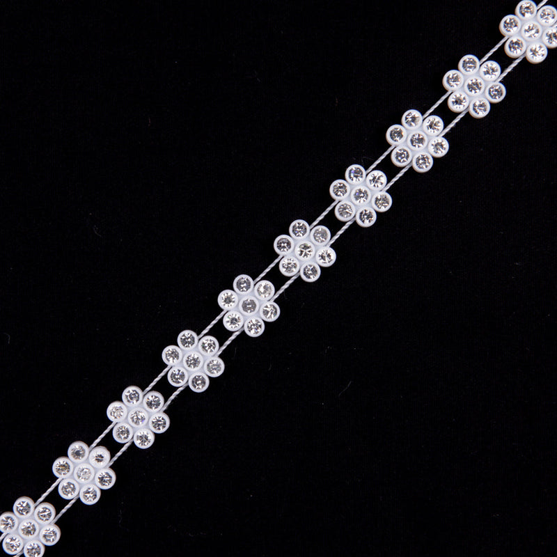 1/2" White/Crystal Plastic & Glass