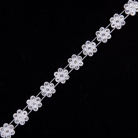 1/2" White/Crystal Plastic & Glass