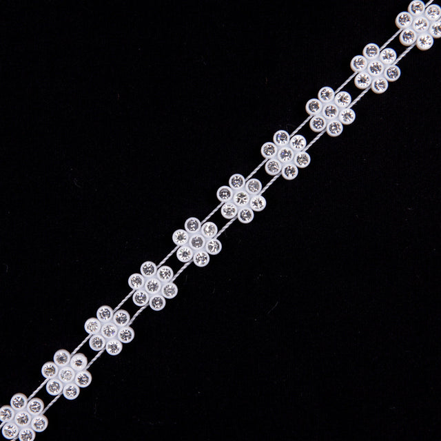 1/2" White/Crystal Plastic & Glass