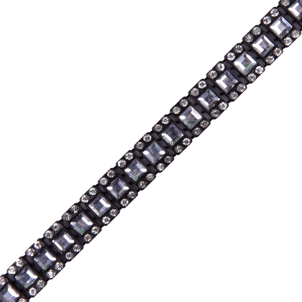 Black/Crystal Plastic & Glass