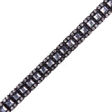 Black/Crystal Plastic & Glass
