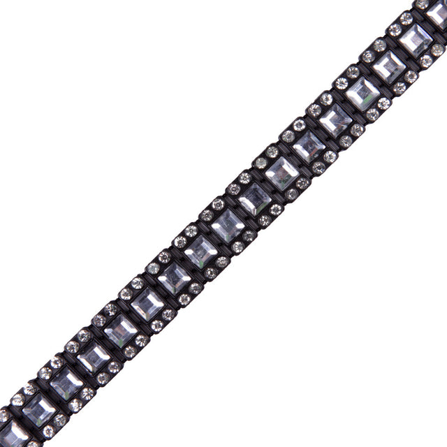 Black/Crystal Plastic & Glass