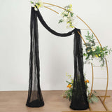 Cheesecloth Arch Drape Curtain Panel Black