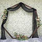 Cheesecloth Arch Drape Curtain Panel Black