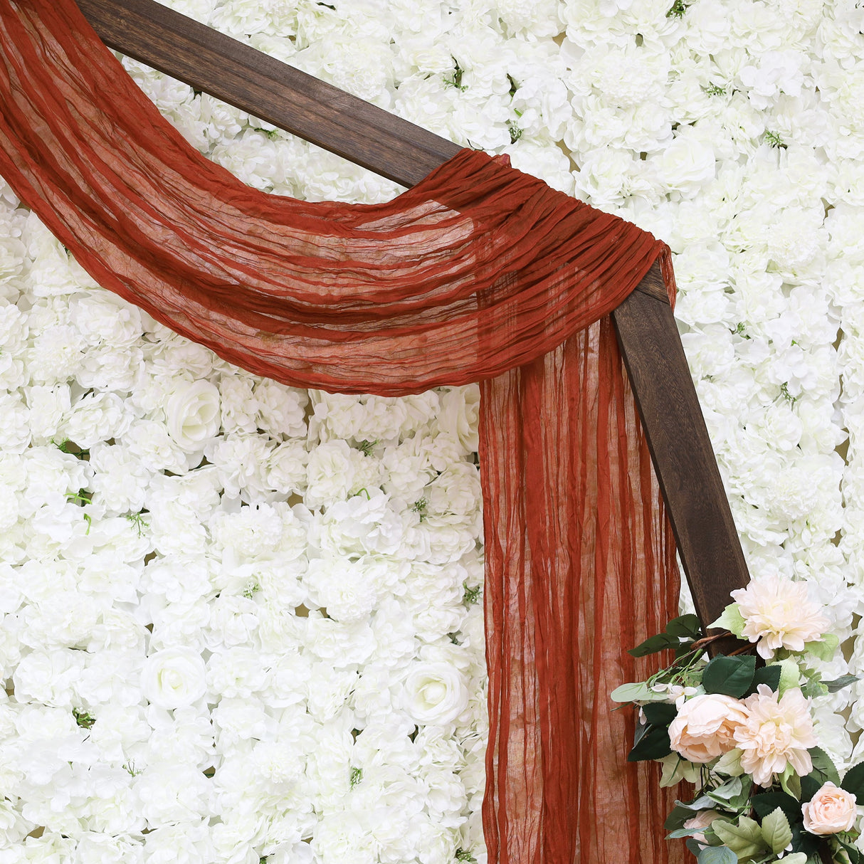 Gauze Cheesecloth Drape Curtain 20 ft x 38 in Rust/Burnt Orange