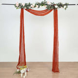 Gauze Cheesecloth Drape Curtain 20 ft x 38 in Rust/Burnt Orange