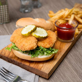 Brakebush Country Style 10 lb. Case 2 oz. Breaded Chicken Breast Sliders