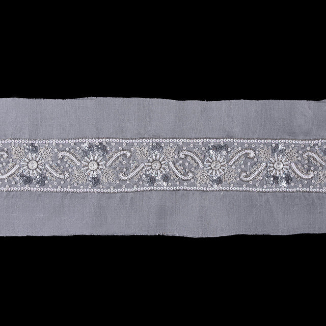 Multi Stone Elaborate Beaded Trim