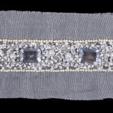 Multi Stone Elaborate Beaded Trim