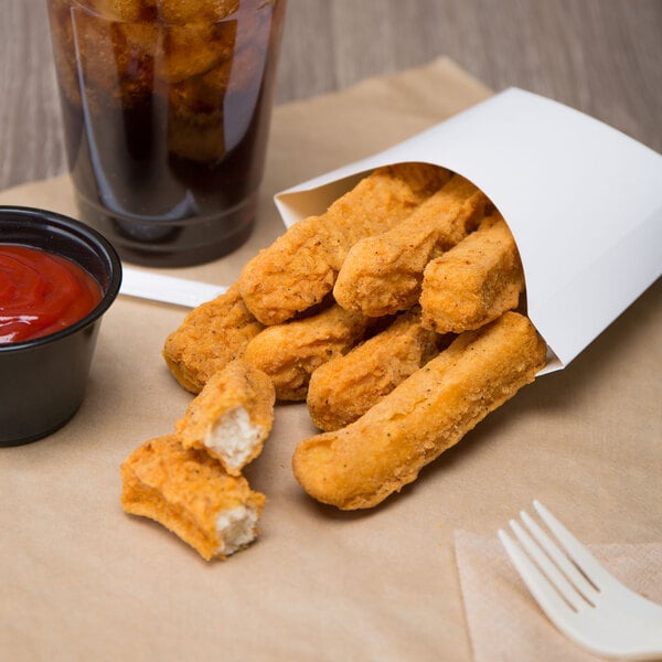 Brakebush Gold'N'Spice Chik'N Fry Stix Fully Cooked Breaded Chicken Breast Strips 5 lb. - 2/Case