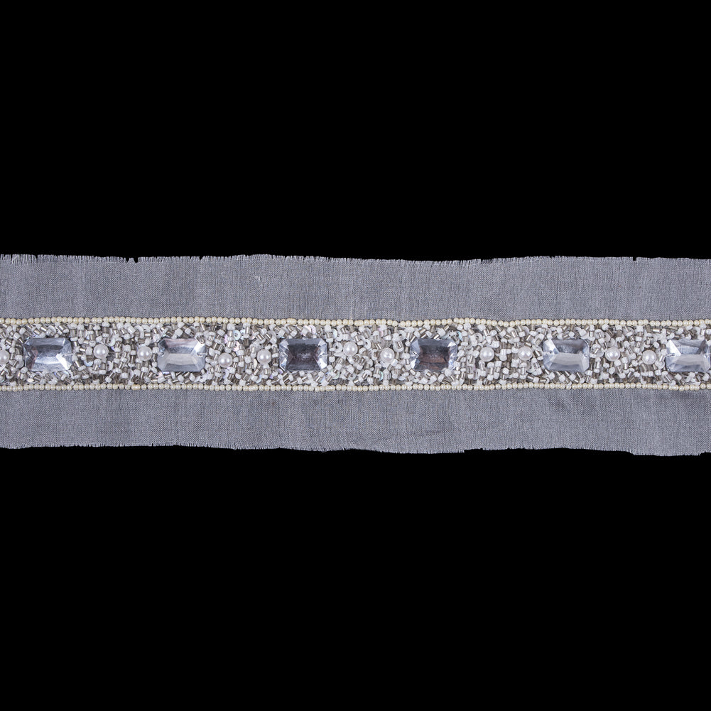 Multi Stone Elaborate Beaded Trim
