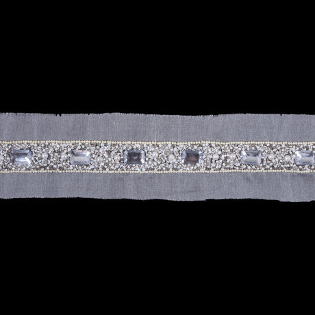 Multi Stone Elaborate Beaded Trim