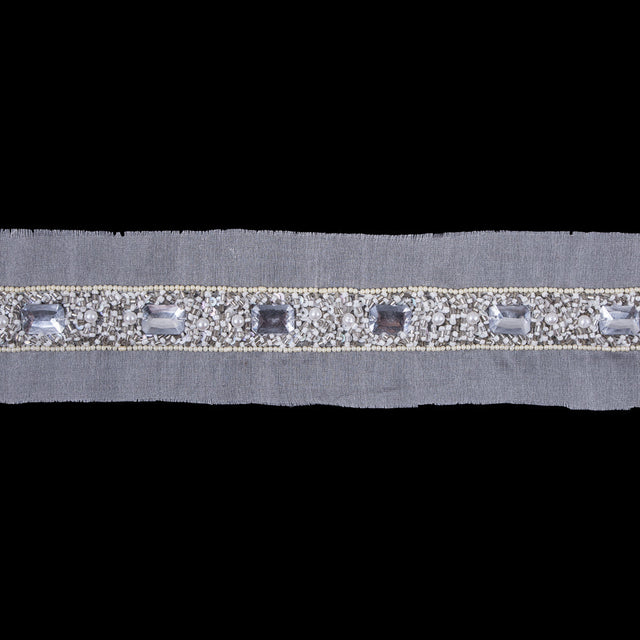 Multi Stone Elaborate Beaded Trim