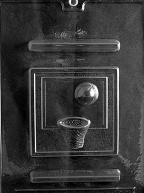 Basketball Hoop & Ball Plaque Chocolate Mold - LPS060